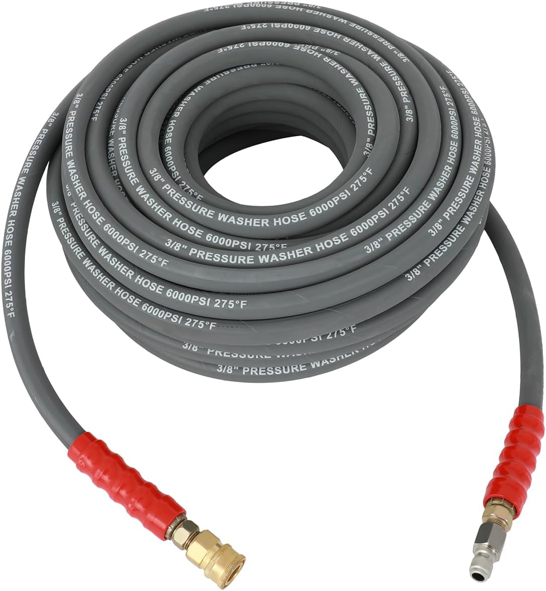 OCPTY Hot Water Pressure Washer Hose 3/8in x 100ft for Efficiency