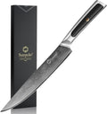 Sunnecko Damascus Kitchen Knife 8 in Carving Knife - Razor Sharp