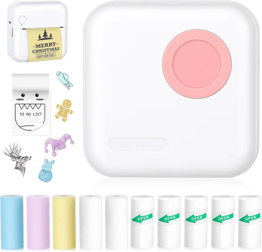Bluetooth Mini Printer Bundle: Inkless Printing Joy!