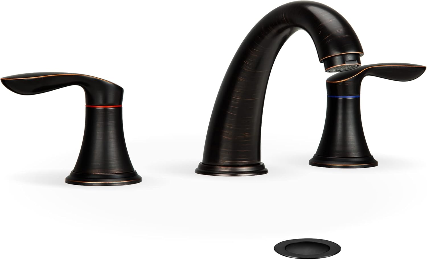 Widespread ORB Bathroom Sink Faucet with Pop-Up Drain Design