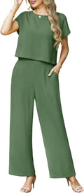 Lepunuo 2 Piece Summer Set Women - Breathable Cap Sleeve Lounge