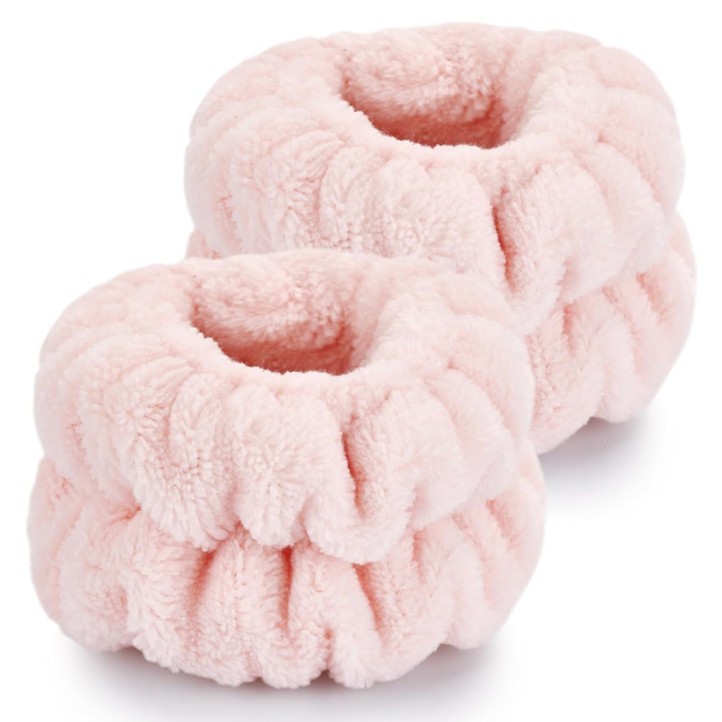 Soft Microfiber Face Wash Bands in Pale Pink