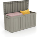 75 Gallon Waterproof Resin Deck Box - Lockable Outdoor Storage