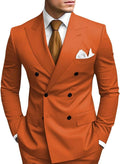 2 Piece Double Breasted Suit Men Slim Fit Blazer Pants (Style J1NQ)