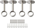 Alise Curtain Rod Holder Bracket 1ft Dia - Heavy Duty Brushed Steel