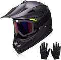Youth Kids Dirt Bike Helmet J-01 with Goggles and Gloves - DOT Safe