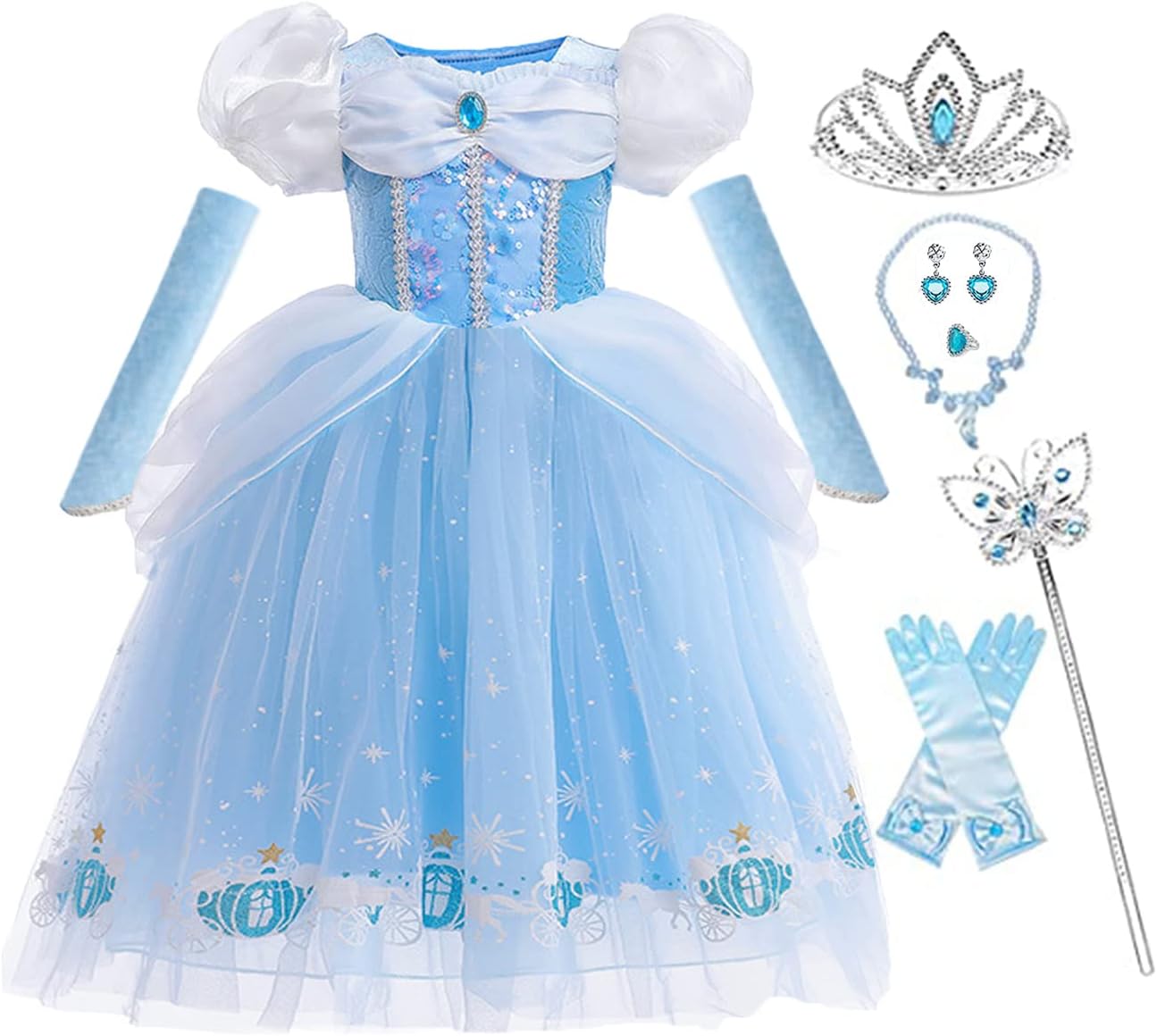 Girls Princess Dress for Halloween Carnival Party Cosplay Fun