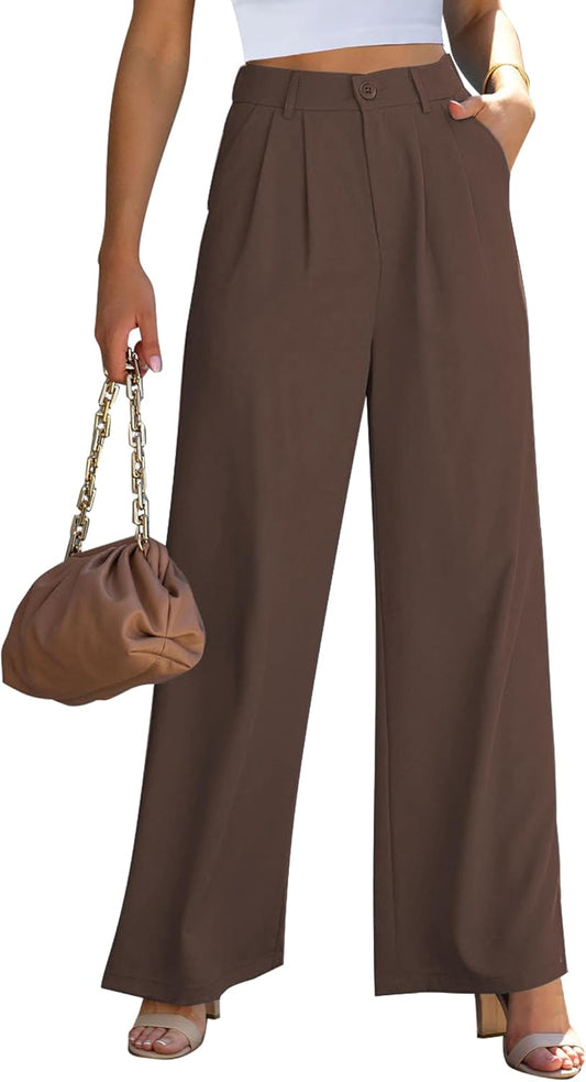 GRAPENT Wide Leg Pants for Women - Stylish High Waisted Trousers