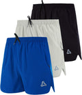 Men's Quick Dry Running Stretch Shorts Pack (2 or 3) - Zipper Pockets