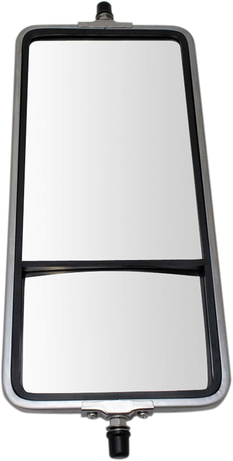 TRQ West Coast Mirror 16 x 7 Inch Stainless Steel Bubble Back