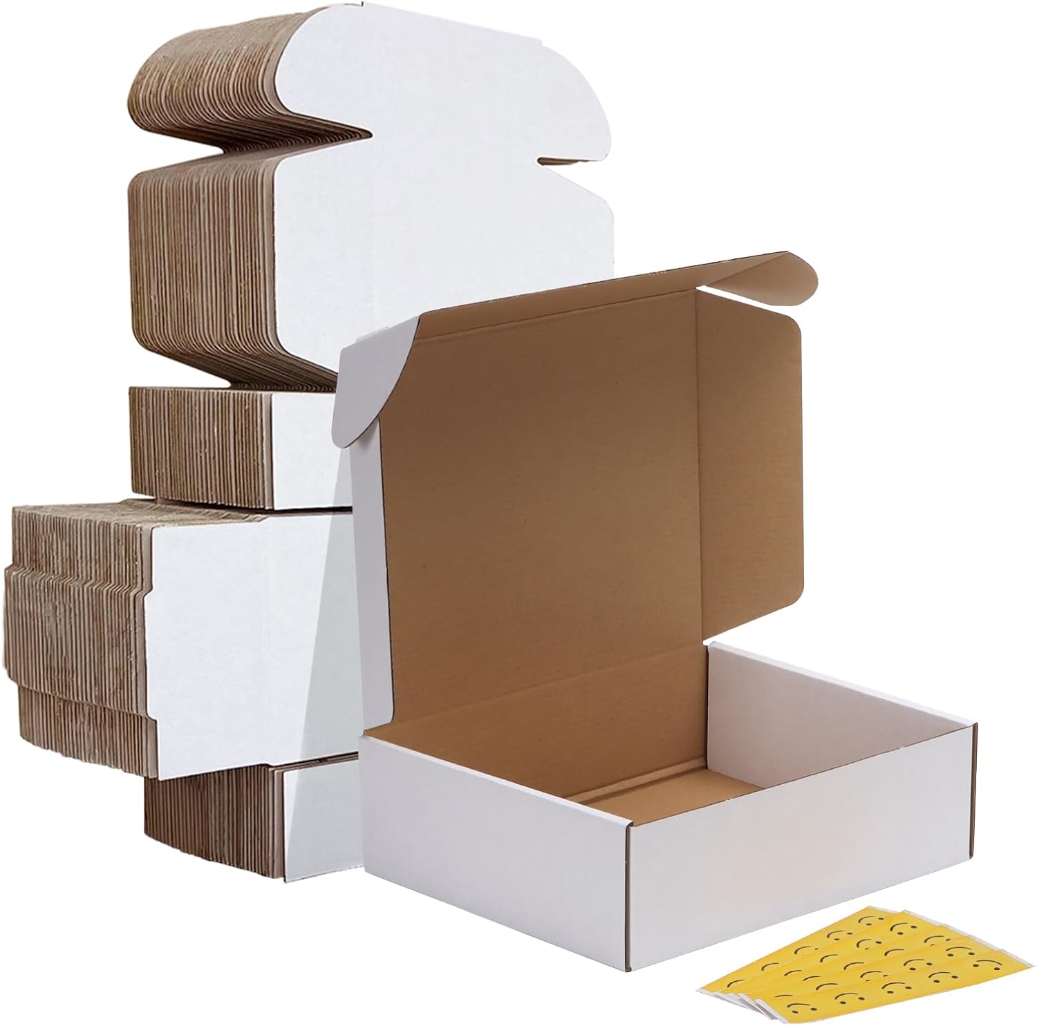 10x8x3 Shipping Boxes Set of 25 for Mailing and Storage