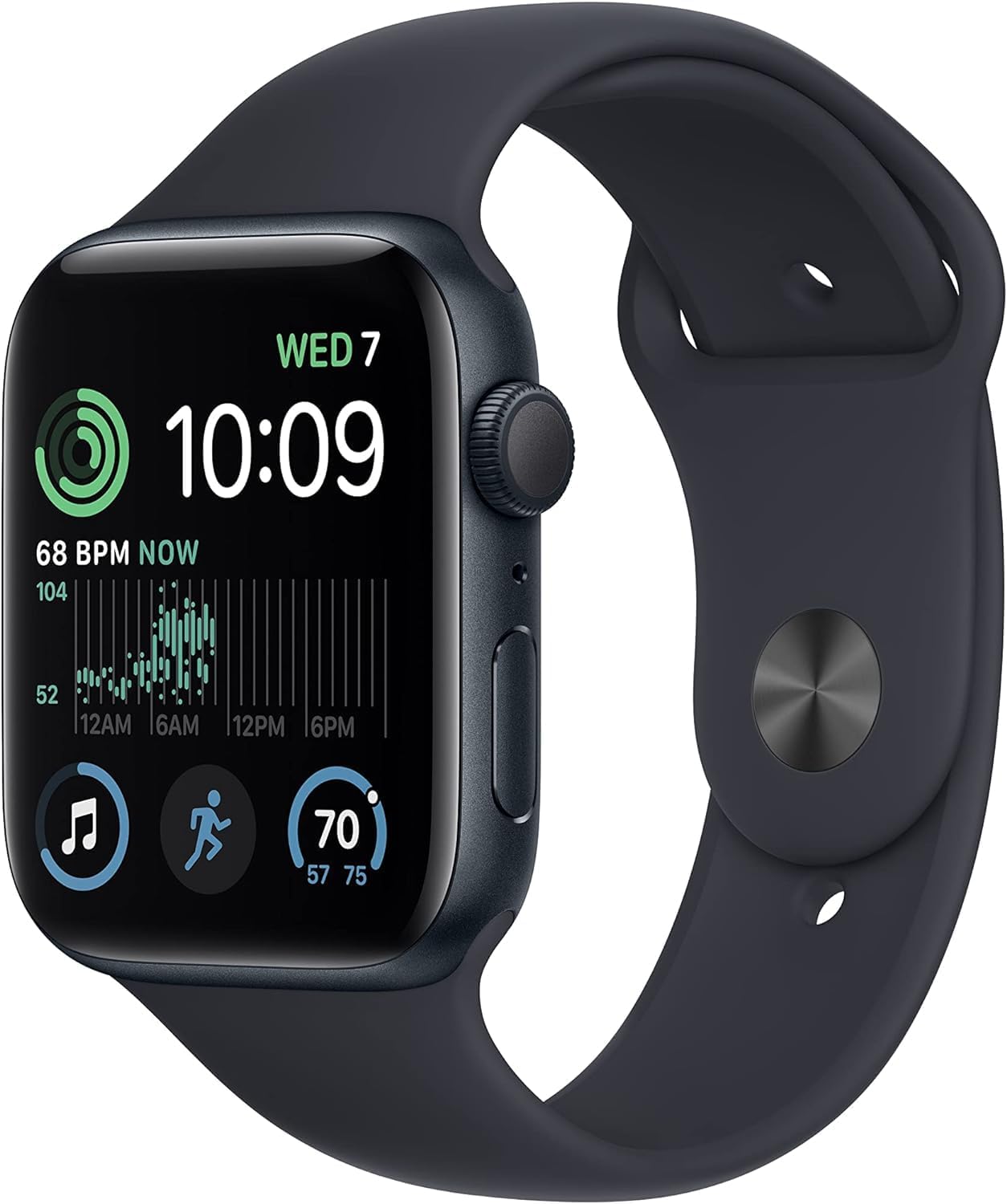 Renewed Apple Watch SE (2nd Gen) - GPS, 44mm Midnight Aluminum Case