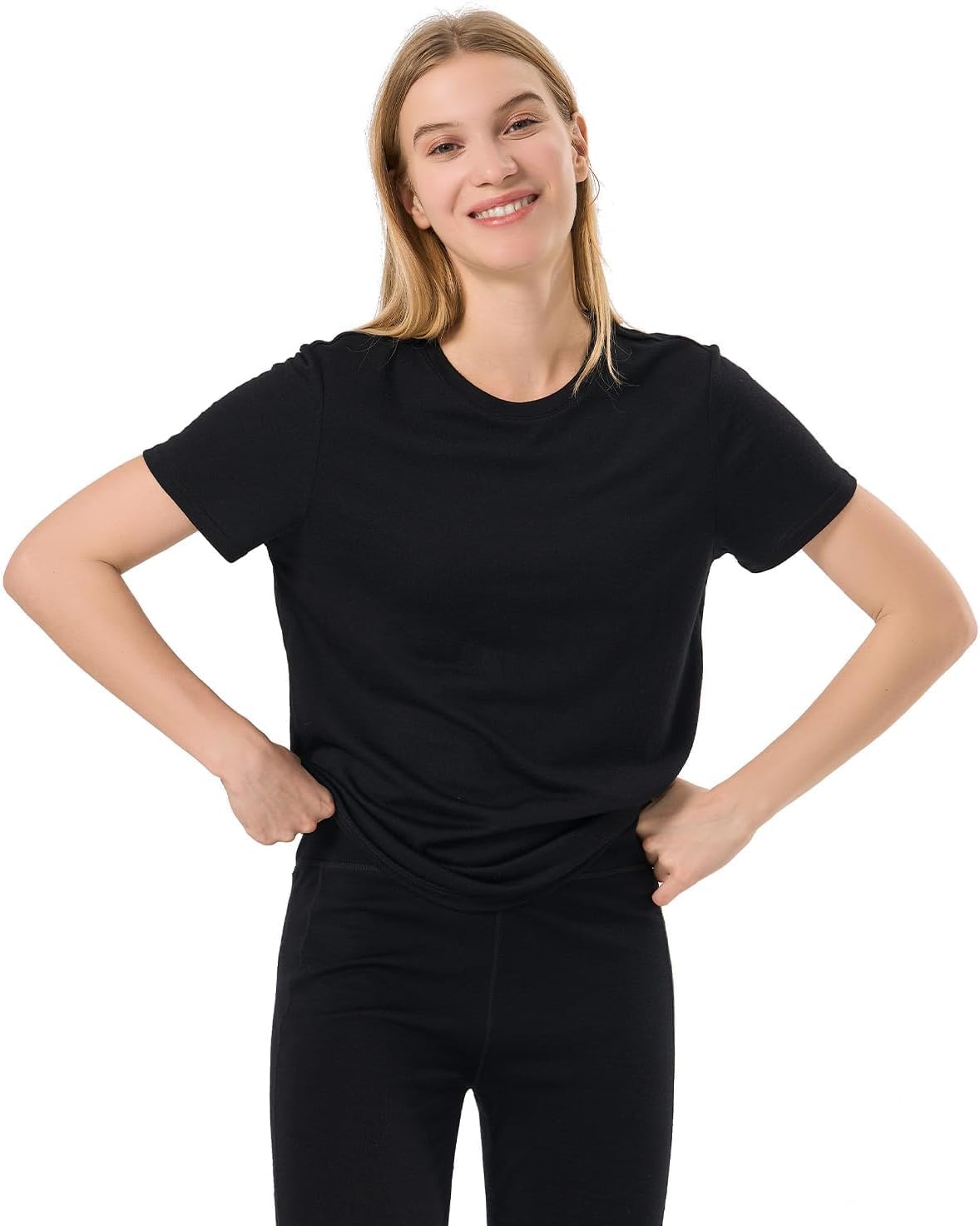 Merino Wool T Shirts for Women - Lightweight Odor Resistant Tee