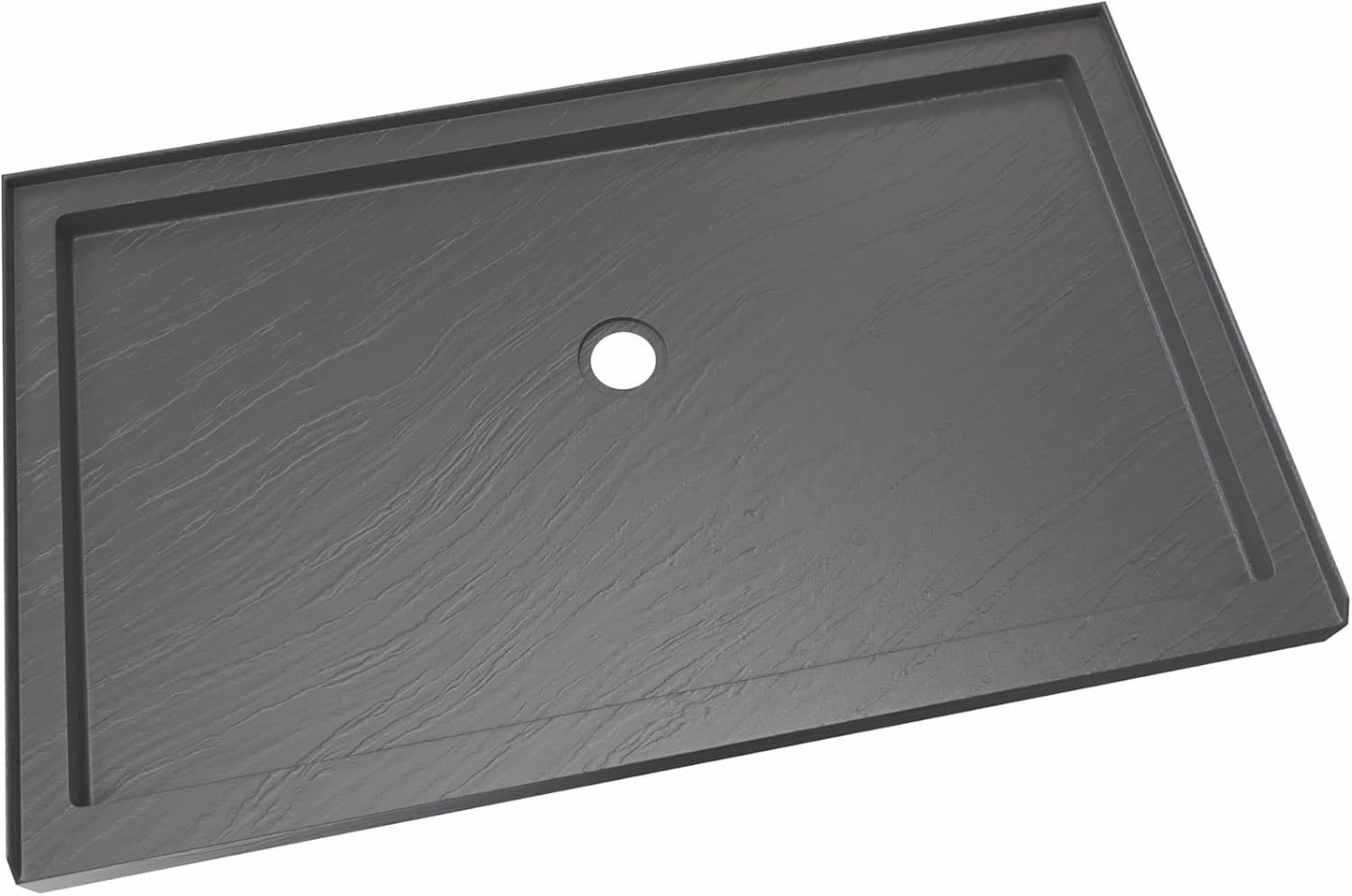 DreamLine SlimLine 30 in D x 60 in W Shower Base in Slate Gray