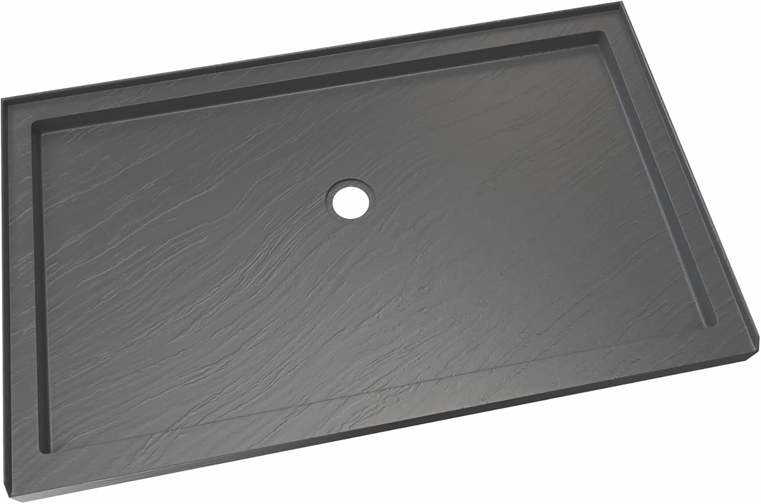 DreamLine SlimLine 30 in D x 60 in W Shower Base in Slate Gray