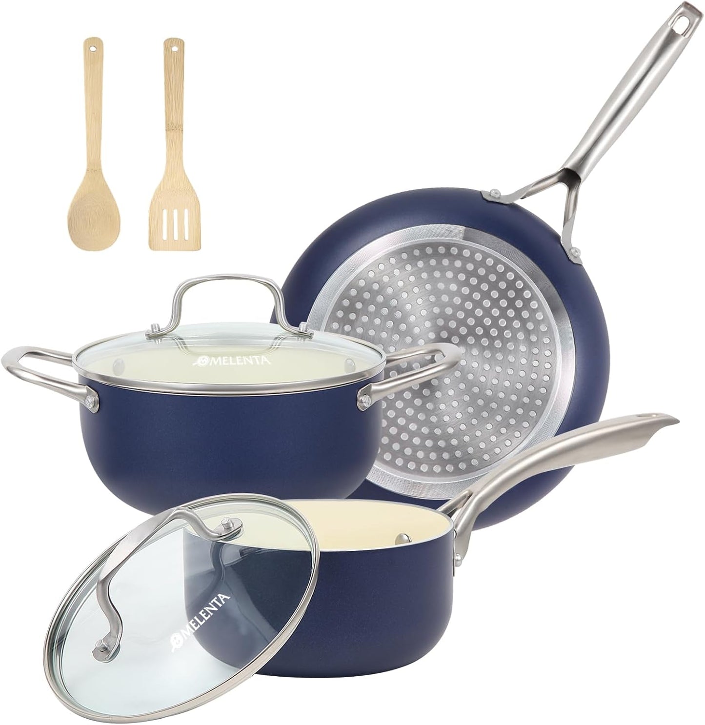 Pots and Pans Set Nonstick Ceramic Cookware for Everyday Use