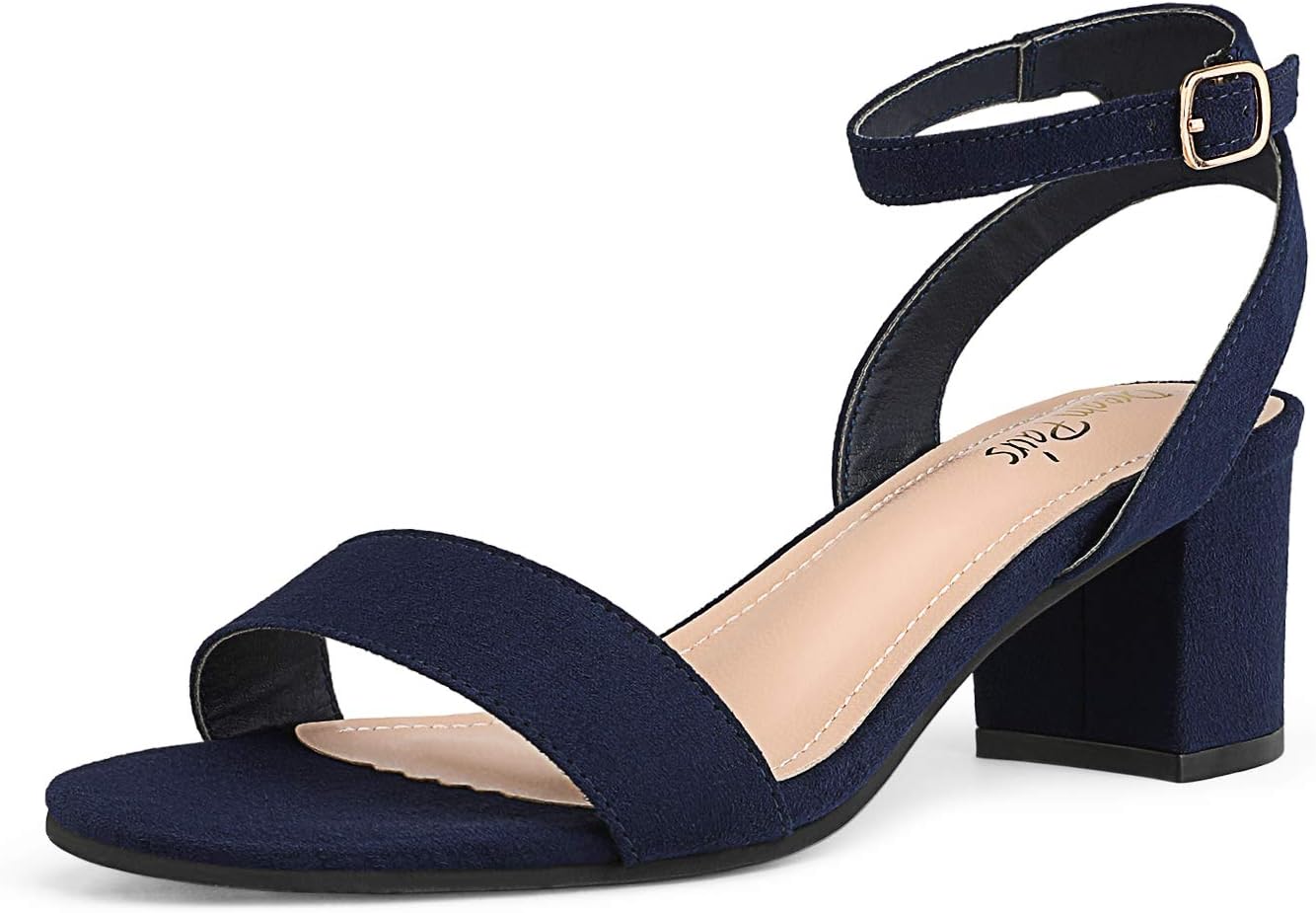 DREAM PAIRS Women's Open Toe Ankle Strap Chunky Heels Sandals