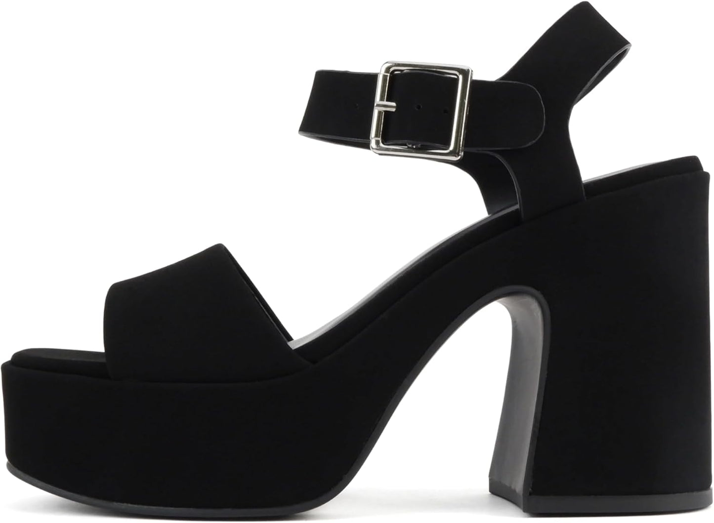 Soda Launch Women Open Toe Ankle Strap Platform Heeled Sandal