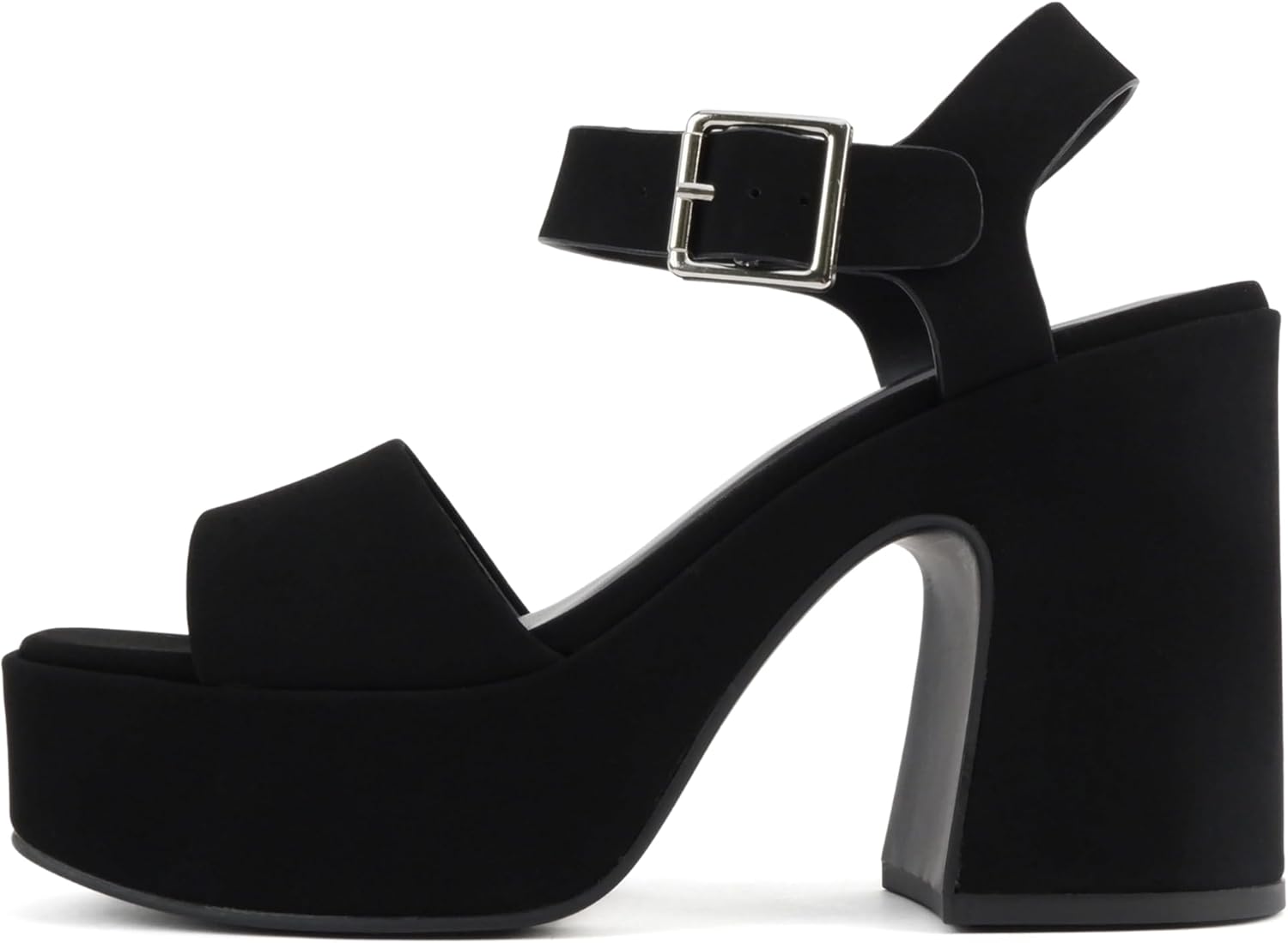 Soda Launch Women Open Toe Ankle Strap Platform Heeled Sandal