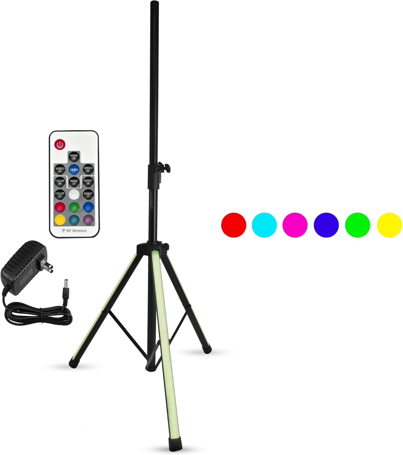 5 Core Speaker Stand Tripod with RGB LED Lights for DJs