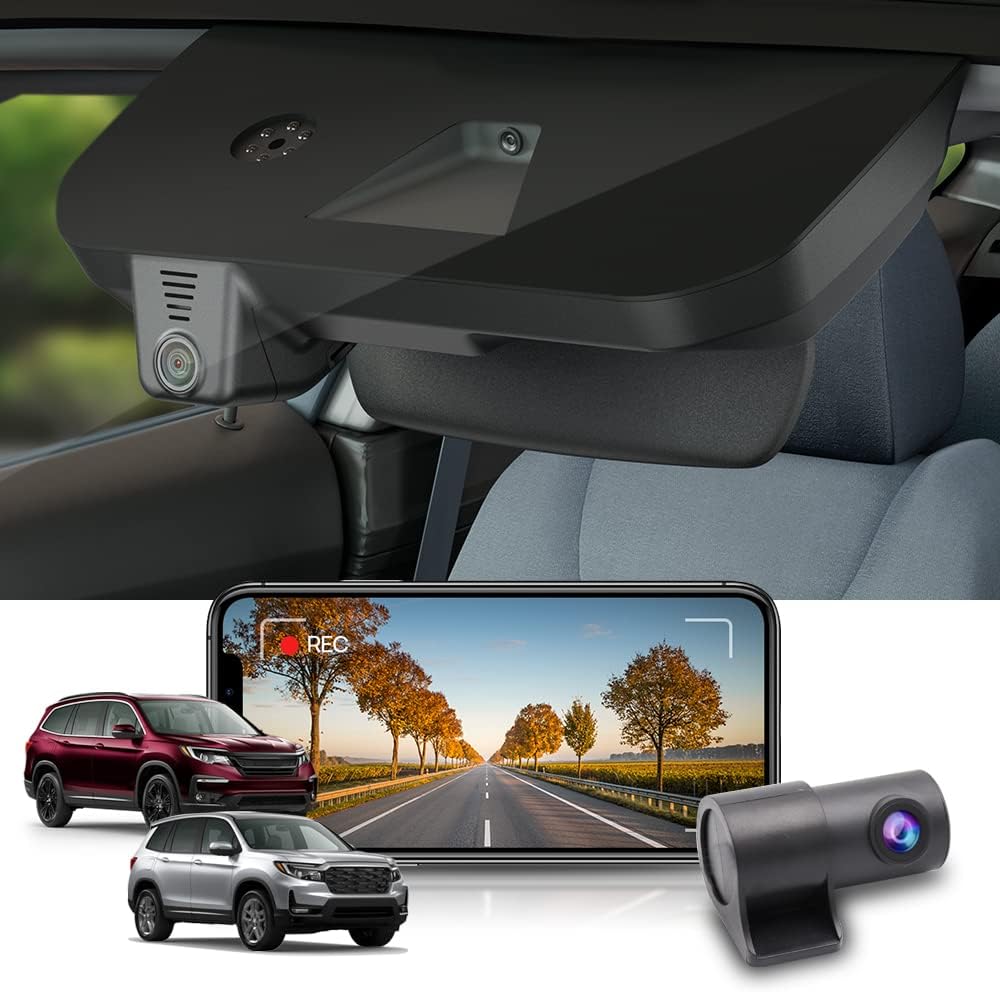 Fitcamx 2K Dual Dash Cam for Honda Pilot & Passport Models