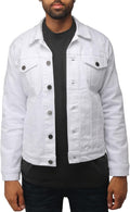 Mens Denim Jacket for Men Washed Ripped Distressed Stretch - Casual