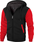 ZITY Men's Heavyweight Sherpa Lined Zip Up Hoodie - Warm Winter Jacket