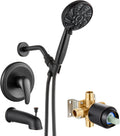 Bathroom Shower Head Kit High Pressure Combo System - 6 Modes Handheld