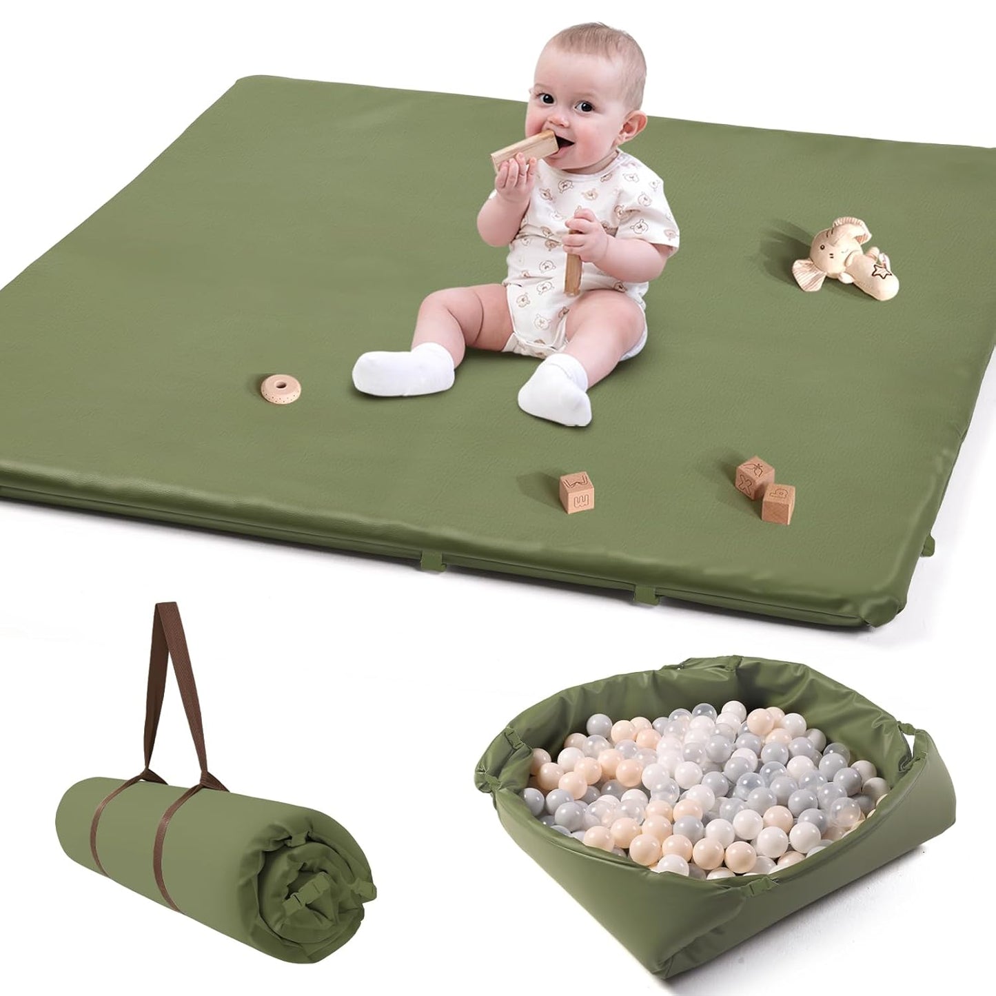 Foam Play Mat for Baby: 2-in-1 Foldable Floor Mat & Ball Pit