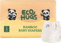 EcoHugs Organic Bamboo Diapers Size 2 - Ultra-Soft, Hypoallergenic
