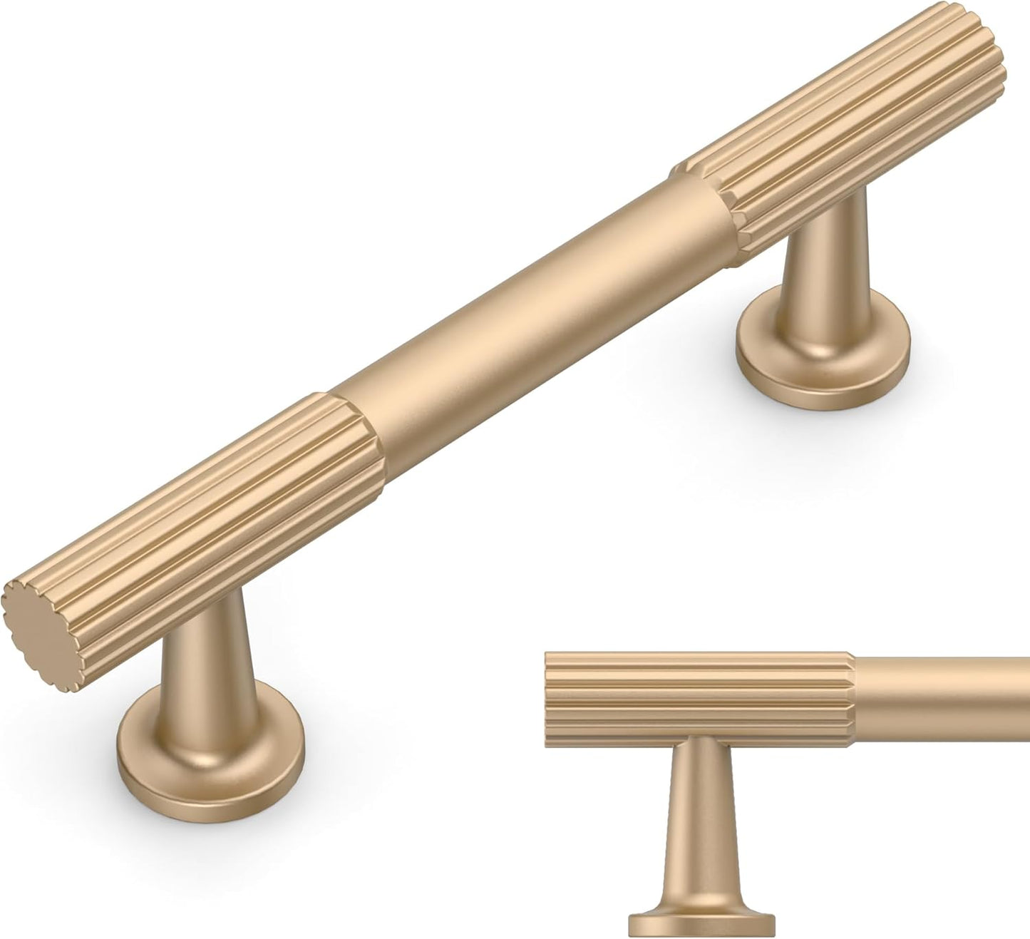 Champagne Gold Cabinet Pulls - 10 Pack Stylish Hardware