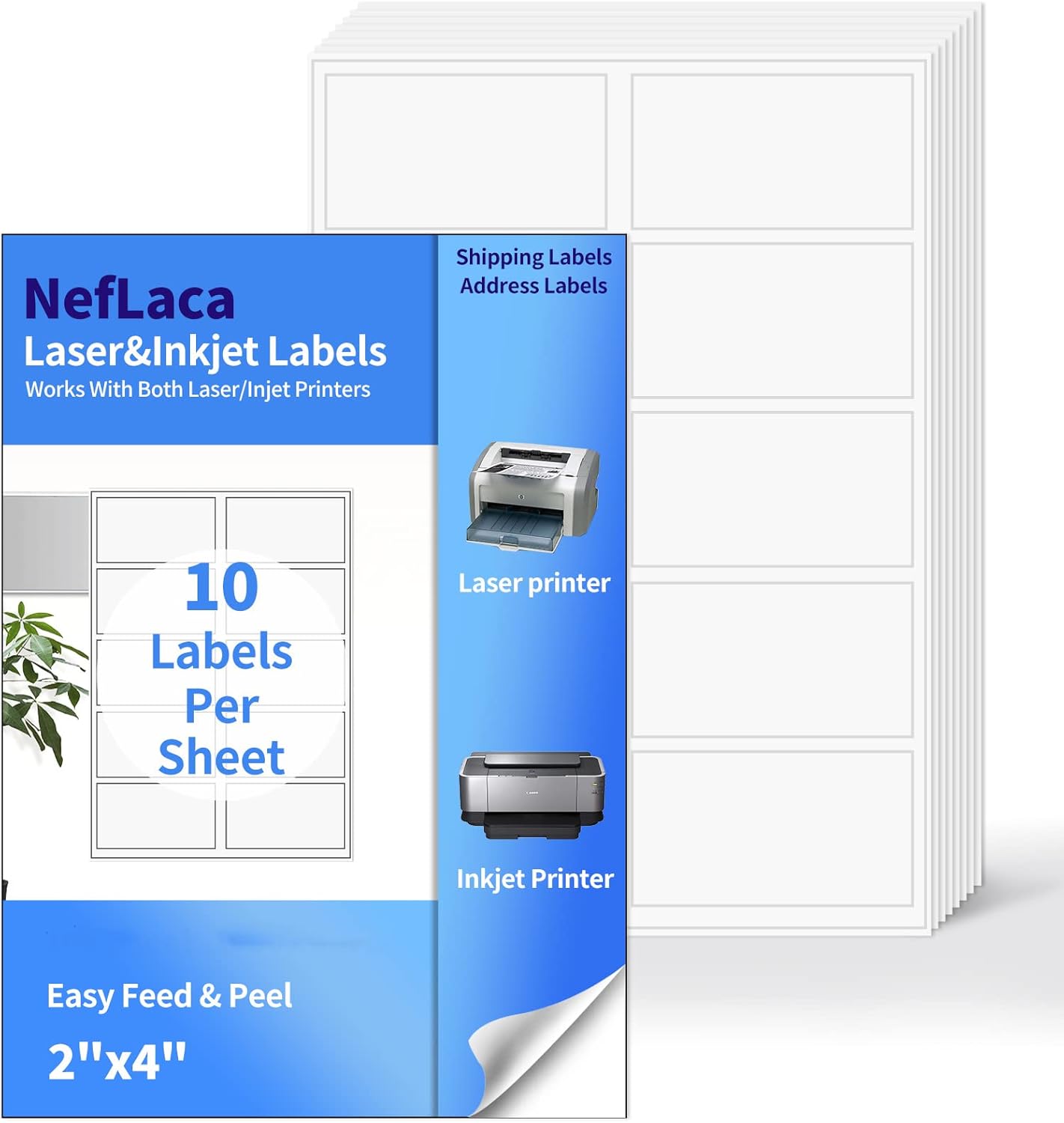 2in x 4in Shipping Address Labels for Easy Mailing and Printing