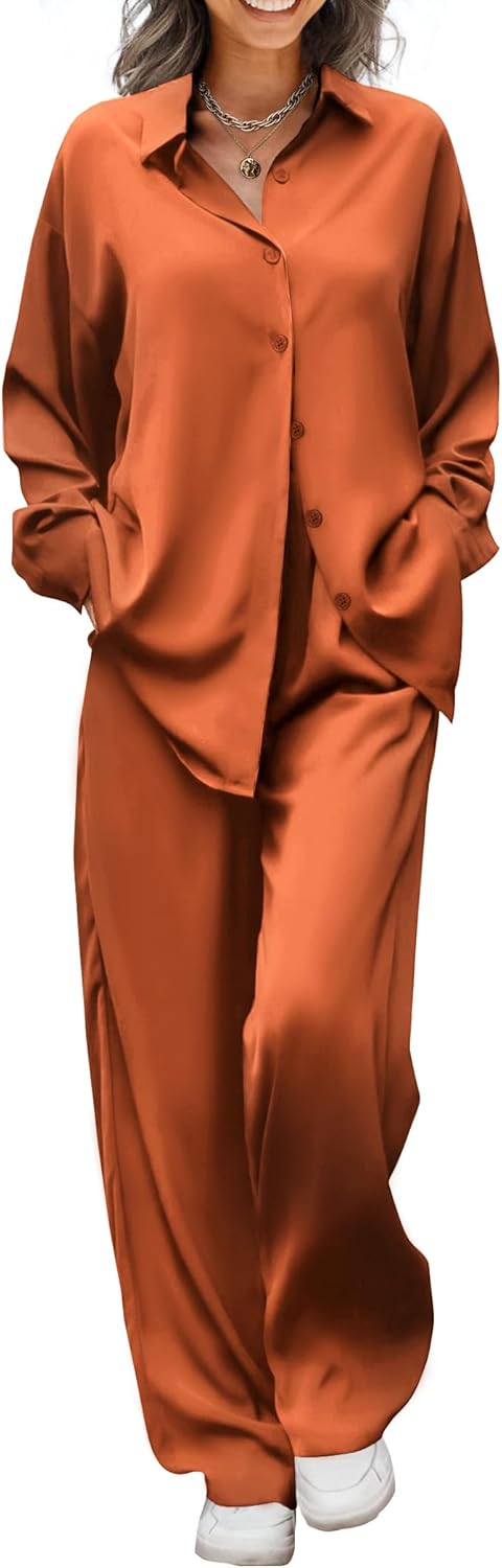Ekouaer Womens Satin Silky Pajama Set for Ultimate Comfort