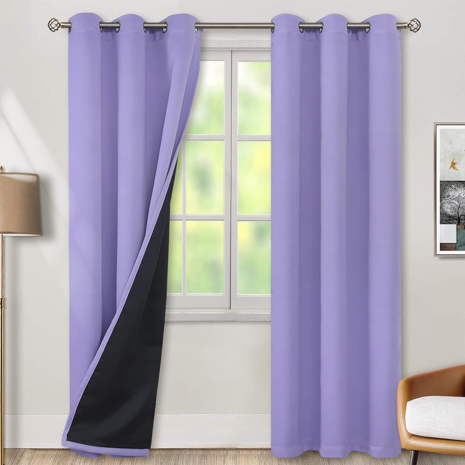 BGment Thermal Insulated Blackout Curtains for Full Room Darkening