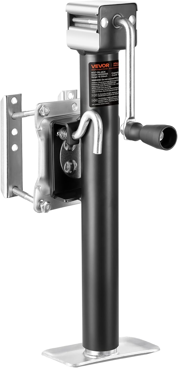 VEVOR Trailer Jack with 2500 lbs Capacity for Easy Towing