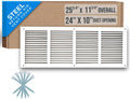 Fits 24x10 Duct Opening Steel Return Air Grille - Durable White