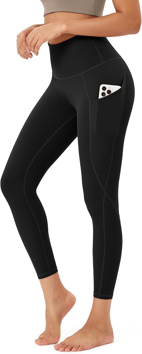 ODODOS High Waisted Yoga Leggings - Tummy Control, Pockets