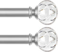 KAMANINA 1 Inch Curtain Rods 32 to 58 in Telescoping Silver