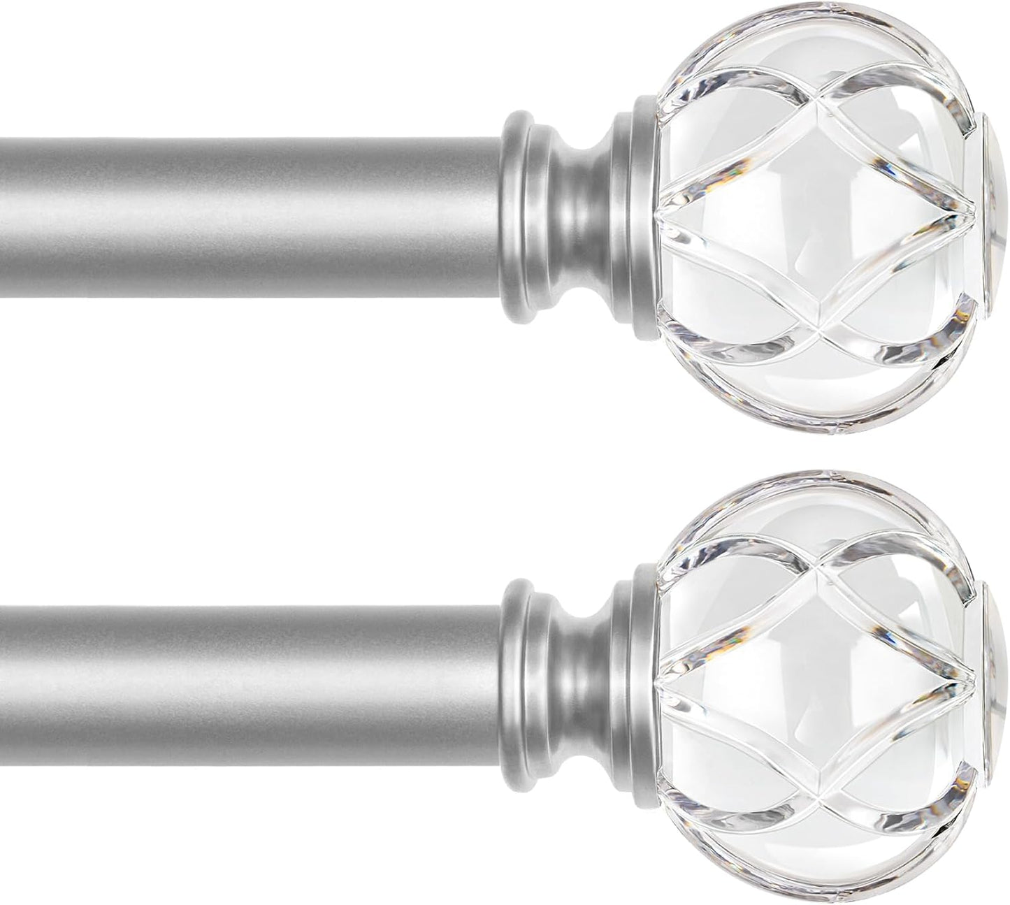 KAMANINA 1 Inch Curtain Rods for Windows 32 to 58 Inches
