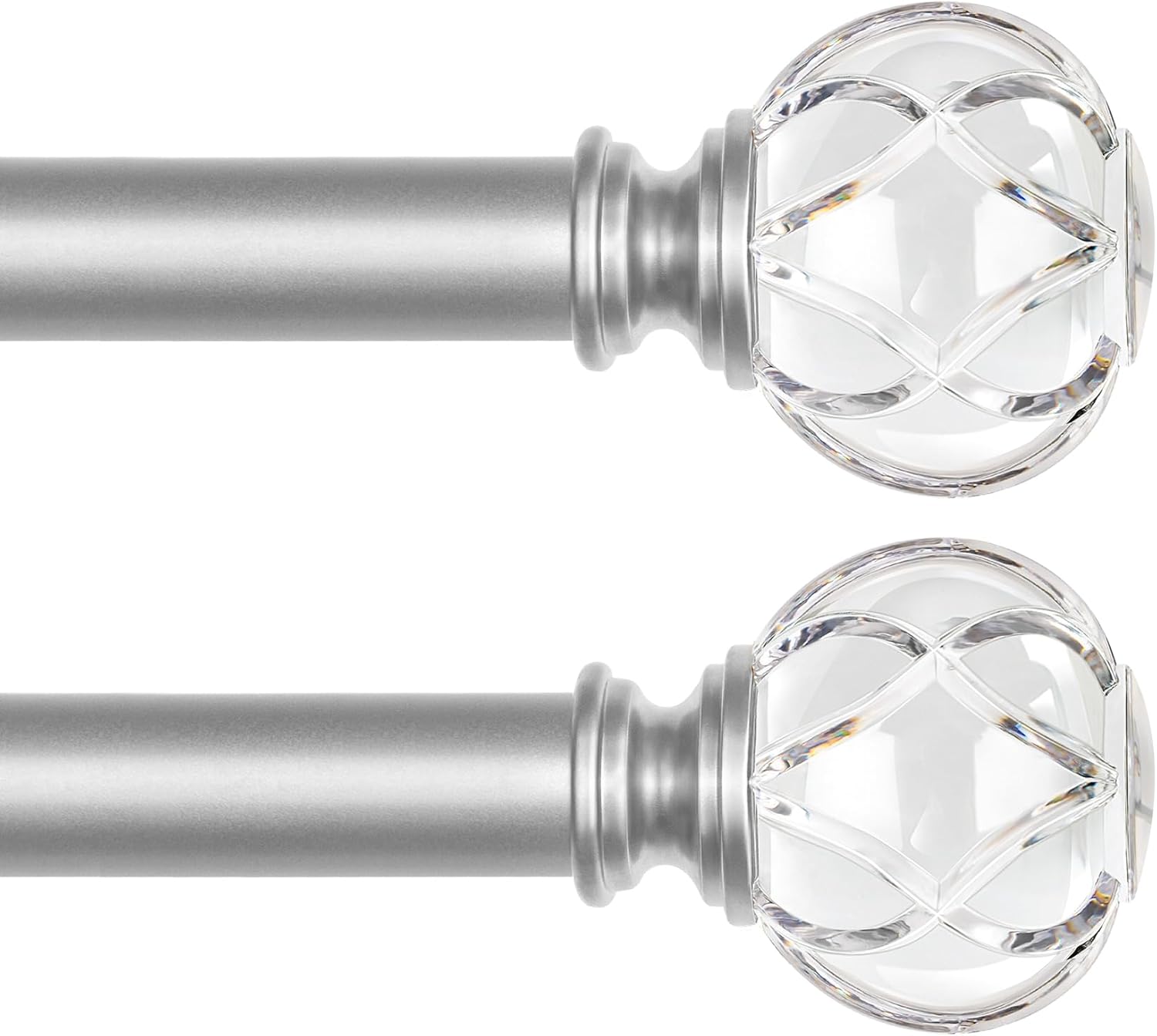 KAMANINA 1 Inch Curtain Rods for Windows 32 to 58 Inches