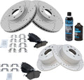 TRQ Front and Rear Performance Brake Pad & Rotor Kit - Ceramic Fit OE