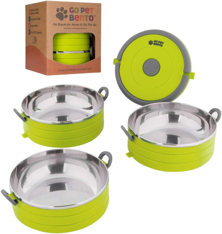Healthy Human Travel Pet Bento Bowls - Perfect for Pets on the Go