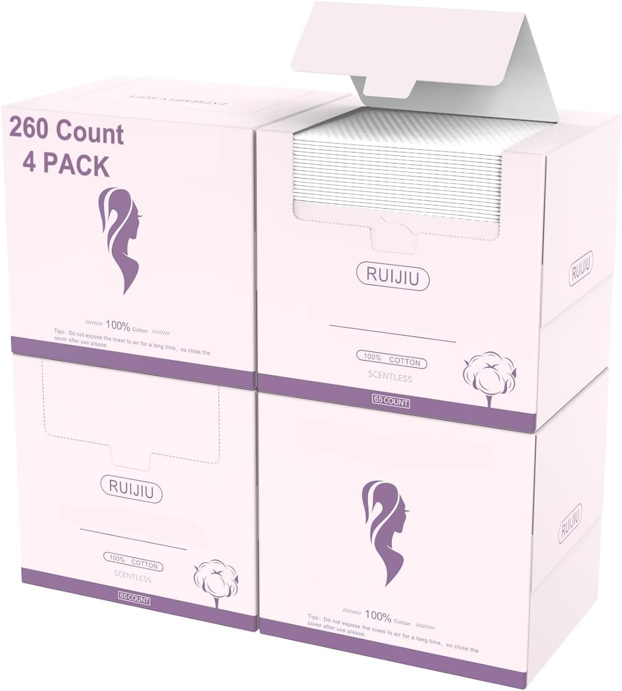 260 Count Disposable Face Towels for Soft and Gentle Care