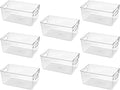 Clear Plastic Storage Bins Pantry and Fridge Organizer - Versatile Set