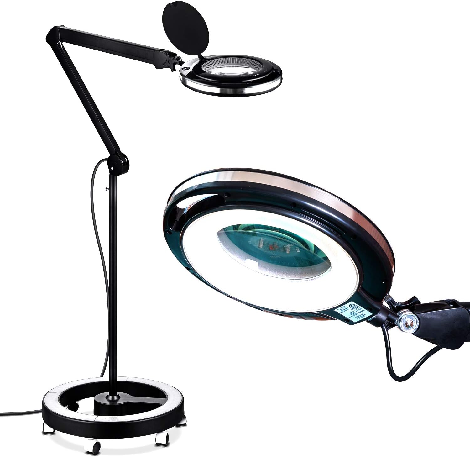Brightech Lightview Pro Magnifying Floor Lamp with Dimmable LED