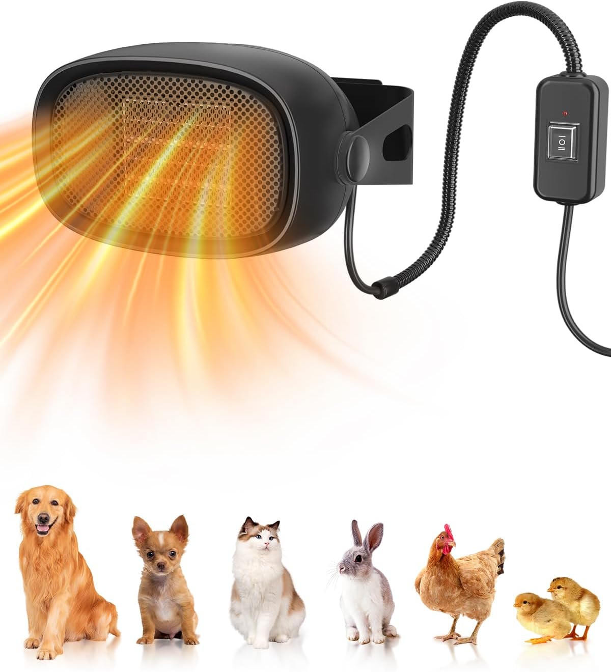 600W Dog House Heater with Thermostat for Cold Winter Use