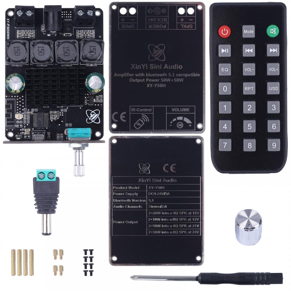MiOYOOW 50W+50W HIFI Stereo Bluetooth Amp