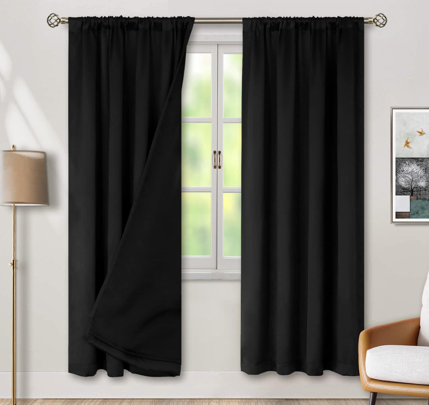 BGment Thermal Insulated Blackout Curtains for Bedroom Privacy