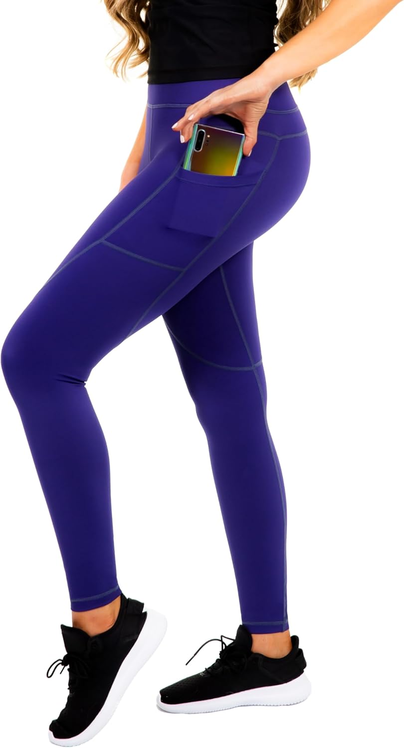 CompressionZ Women's High Waisted Compression Leggings for Yoga