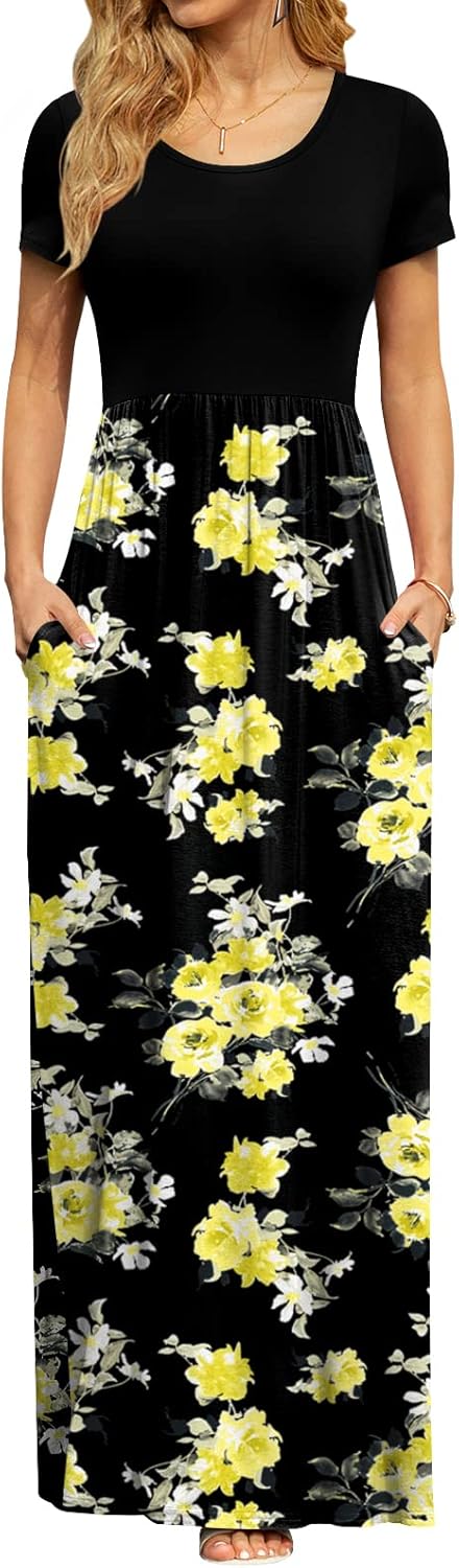 DB MOON Womens Summer Maxi Dress with Pockets for Every Occasion